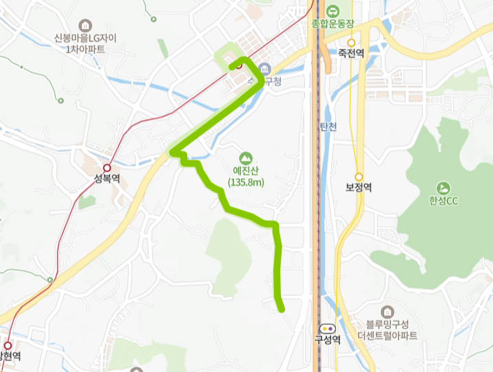 용인-용인시기흥-58-2번-버스-노선-지도