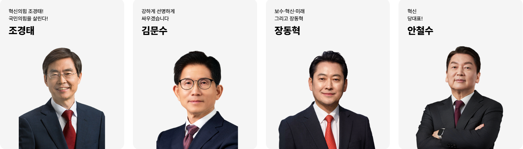 국민의힘 당대표 후보자
