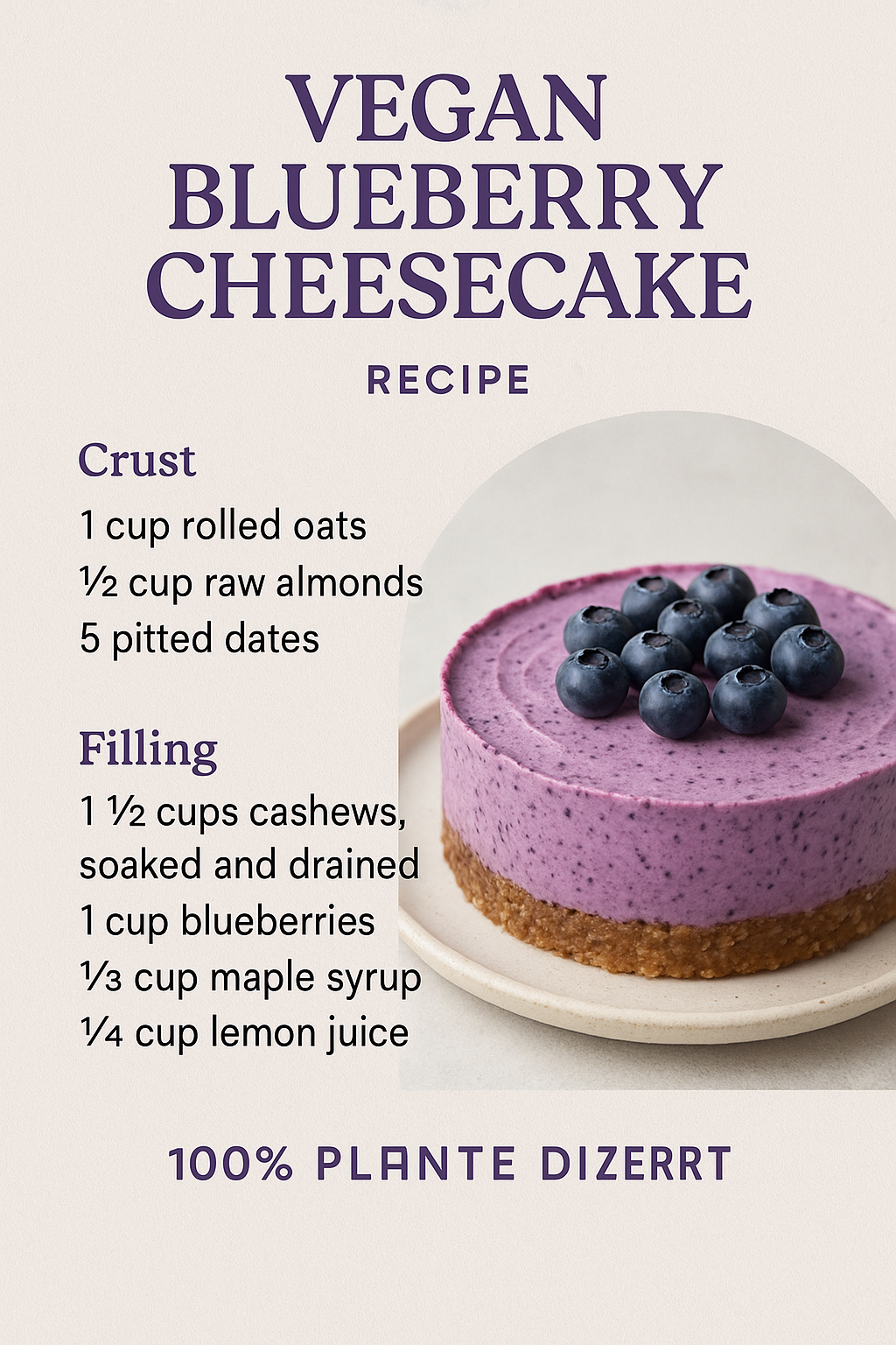 비건 블루베리 치즈케이크
