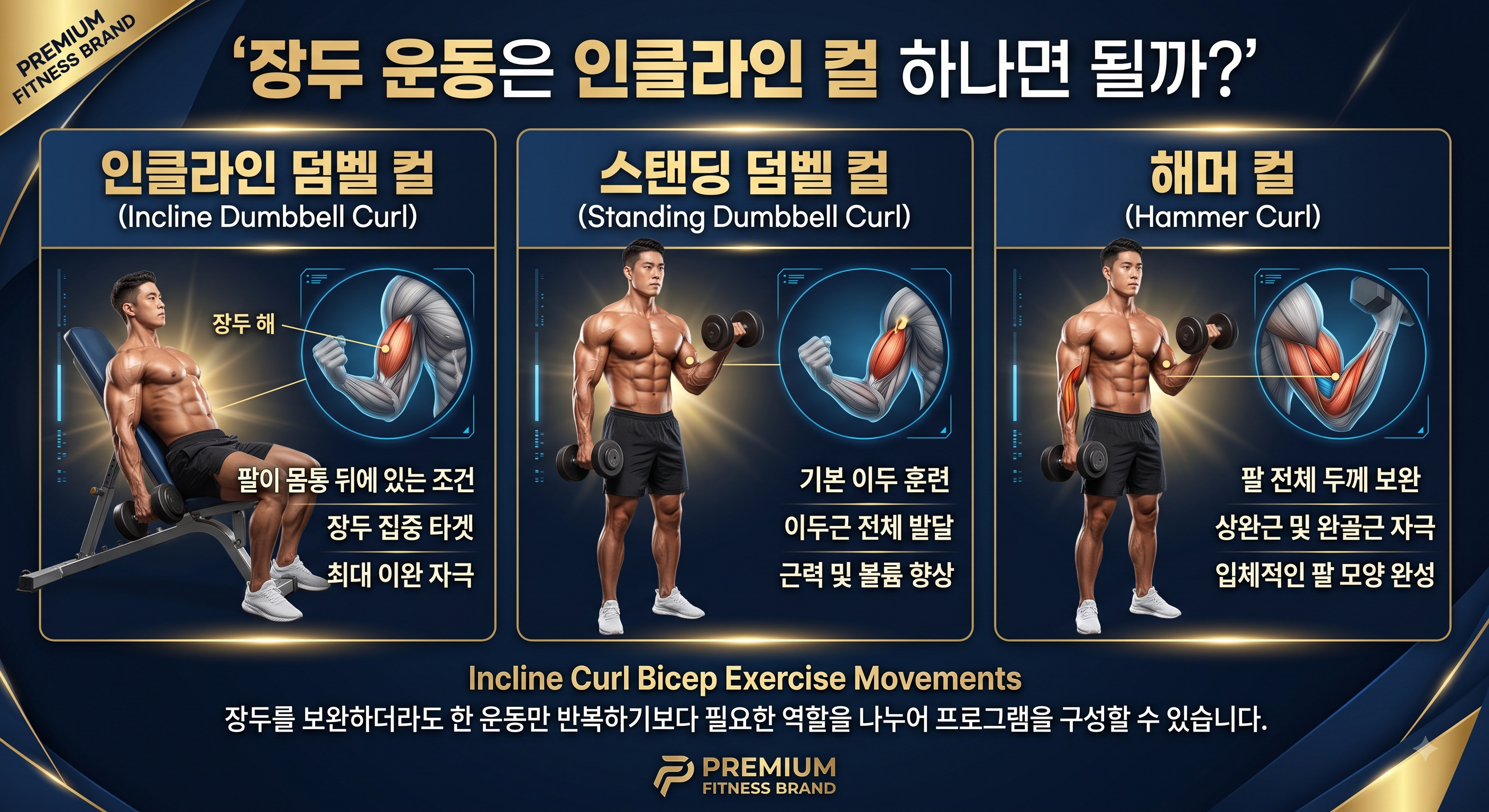 장두 운동은 인클라인 컬 하나면 될까