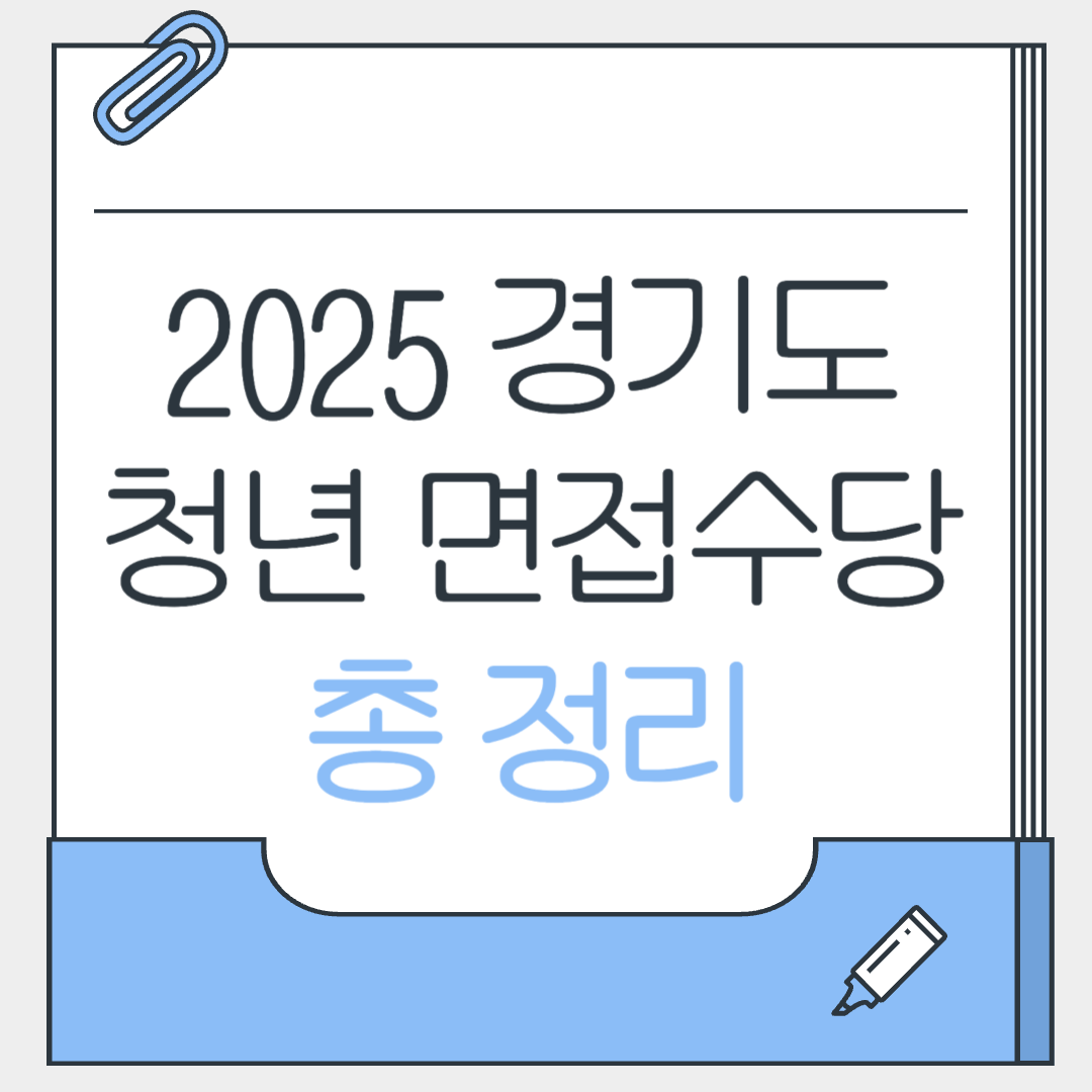 2025경기도 청년 면접수당