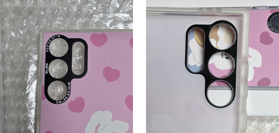 노티드 크림 버니 케이스 카메라홀