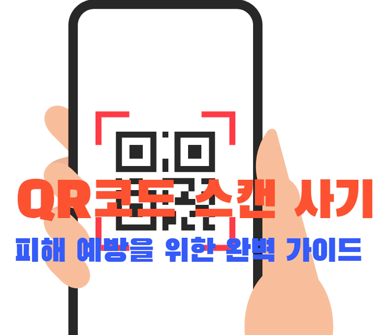 스마트폰 화면의 큐알코드 이미지