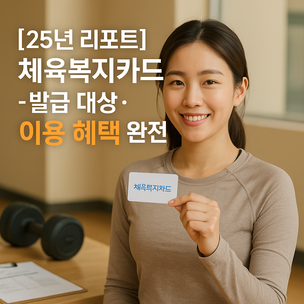 [25년 리포트] 체육복지카드 &ndash; 발급 대상&middot;이용 혜택 완전정리