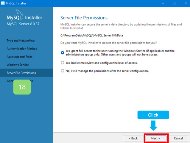 Next 버튼을 클릭해 주세요.