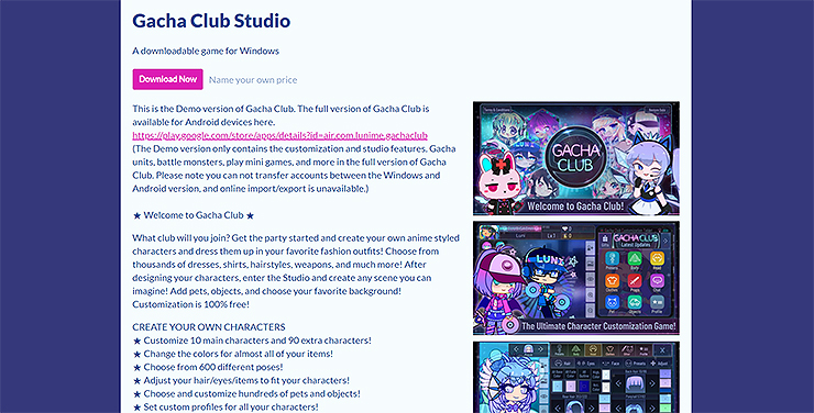 gacha-club-studio-다운로드-페이지