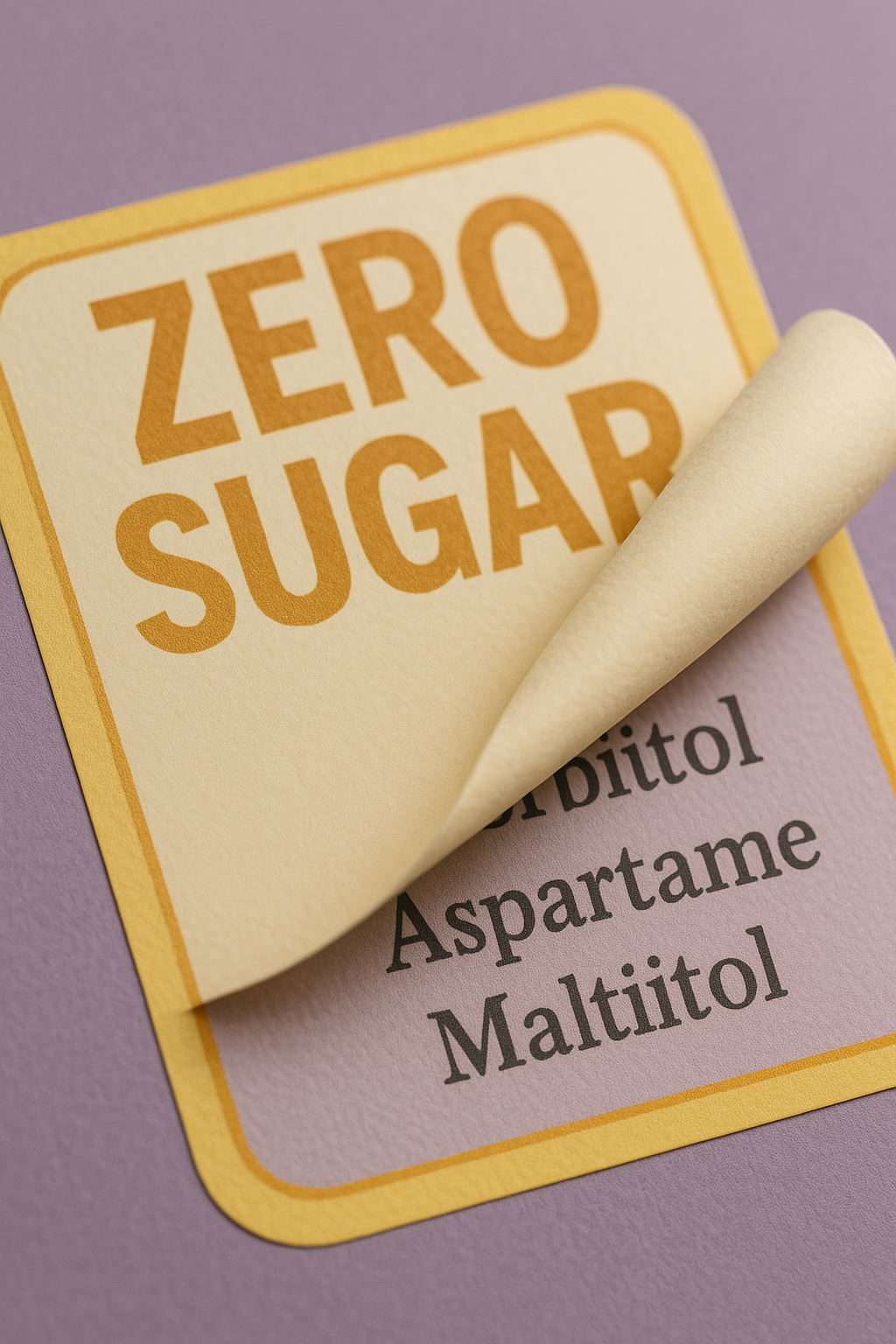 제로 슈가 제품 라벨