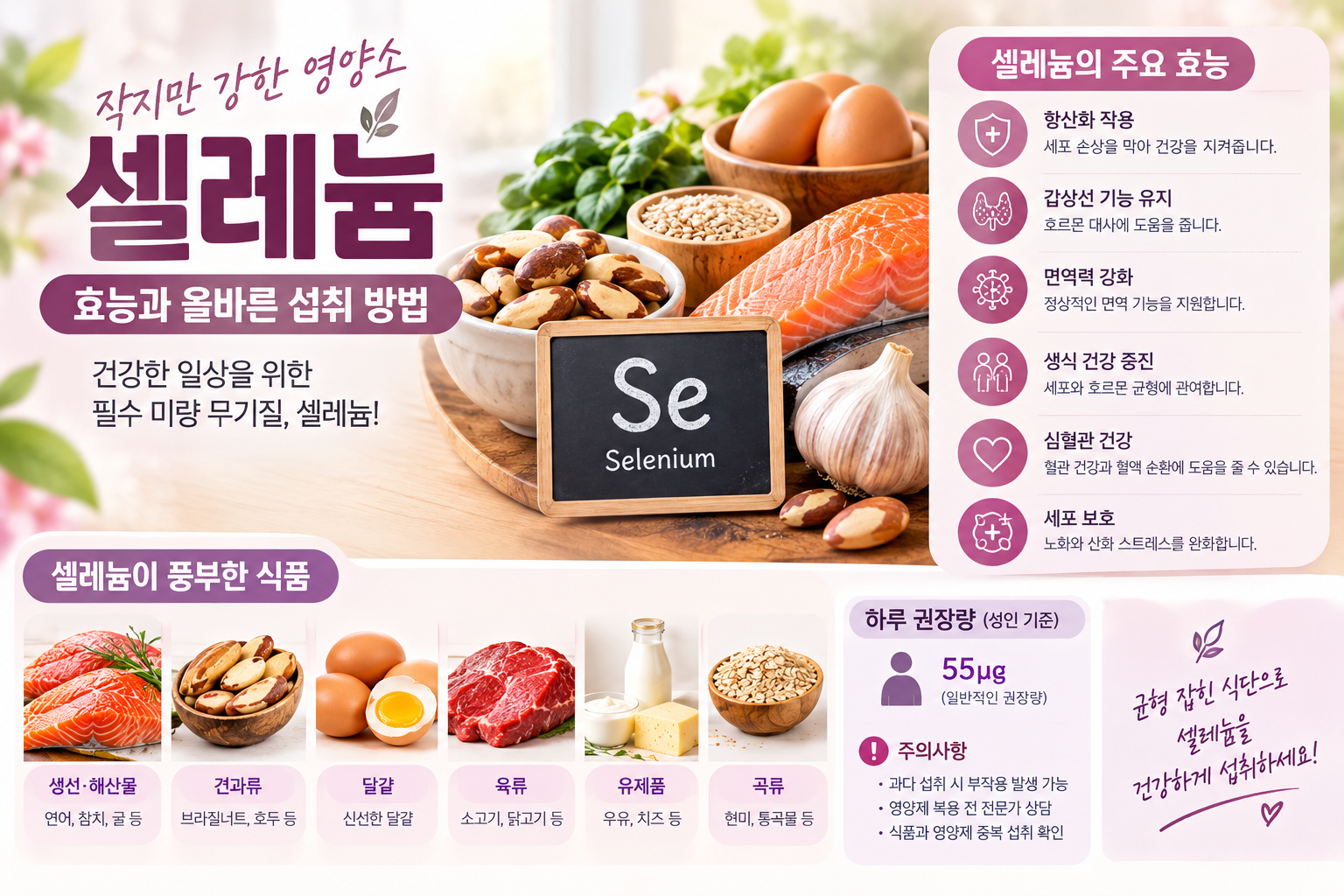 셀레늄 효능 관련 자료