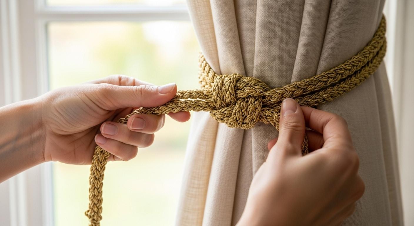 커튼 타이백 매는법