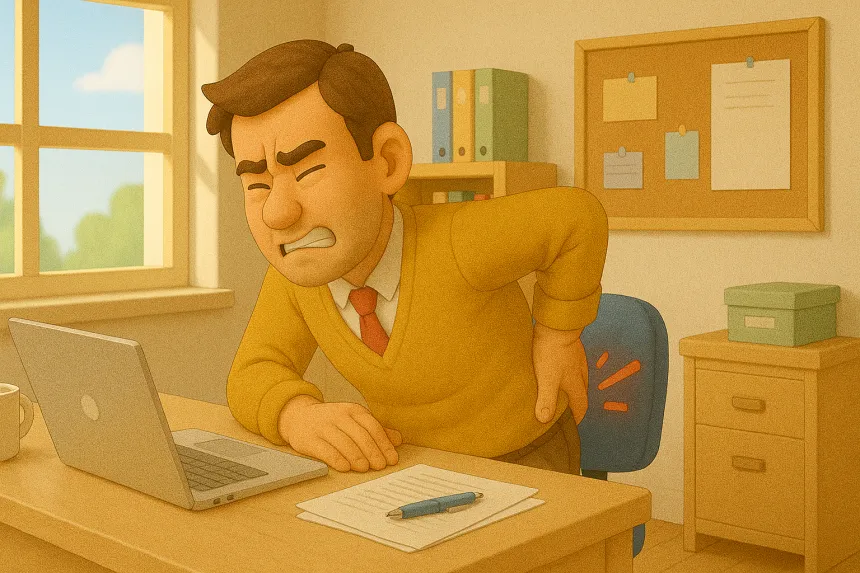 자고 일어나면 허리가 아파요