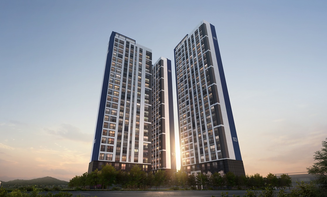 효성해링턴 플레이스 목감역 전경