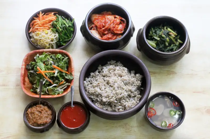 대부도바지락칼국수-보리밥