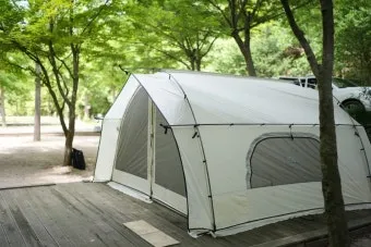 터널 텐트 바람 대비 팩다운 가이라인 요령으로 안정감 높이기_6
