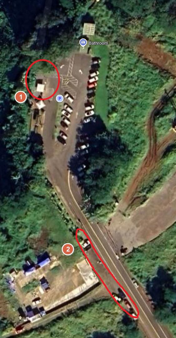 아카카 폭포 주차장 Tips