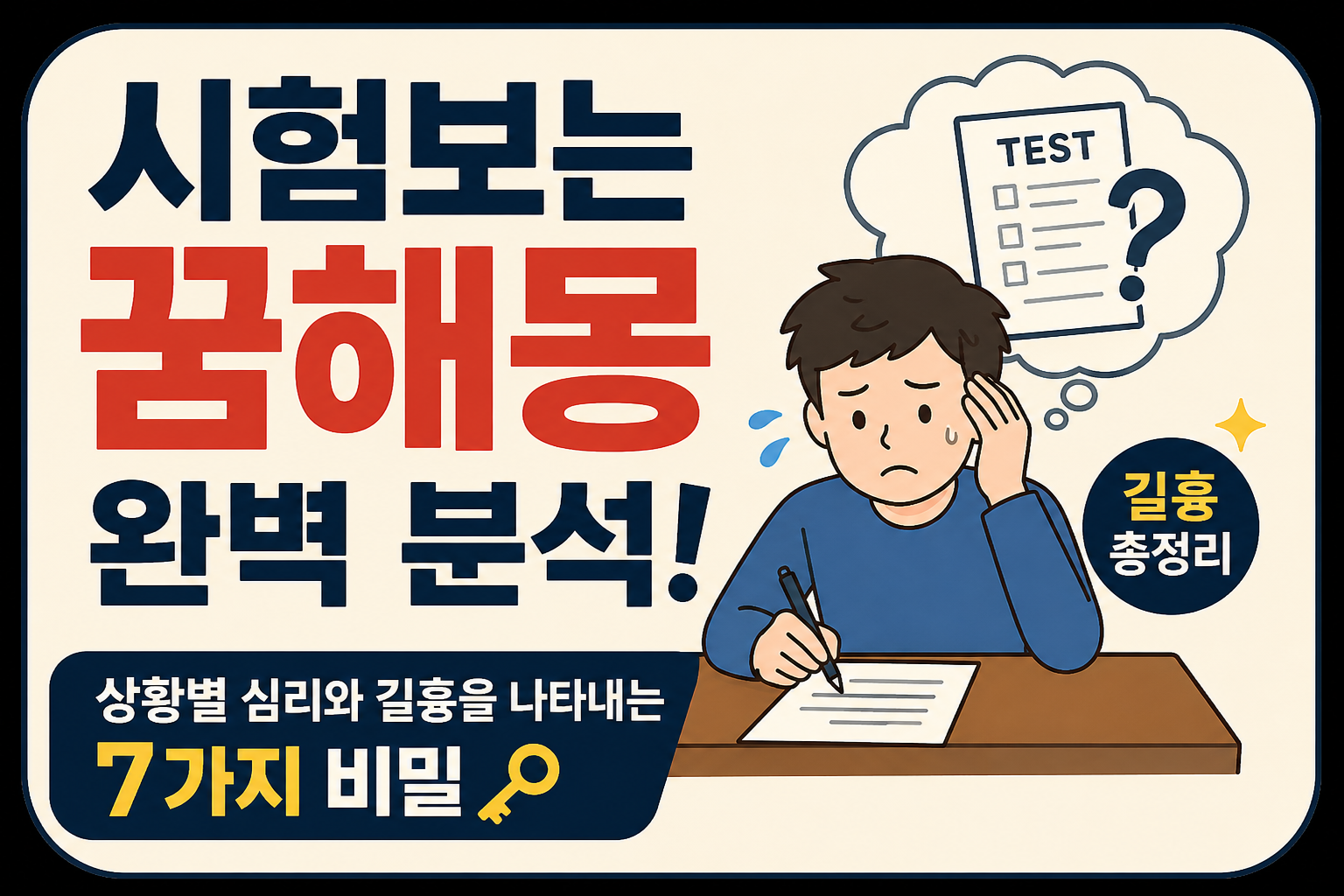 시험보는 꿈해몽 완벽 분석! 상황별 심리와 길흉을 나타내는 7가지 비밀 이미지