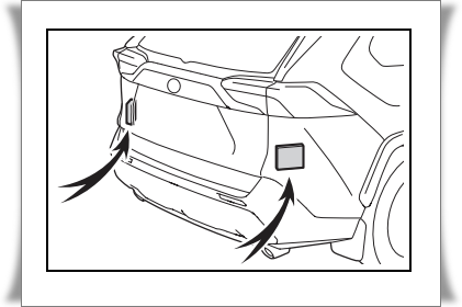 라브4 RTCA BSM 기능을 위한 후면부 센스 위치