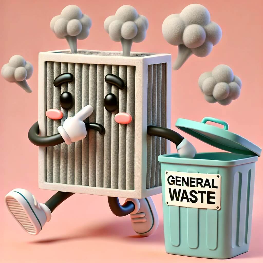 공기청정기 탈취필터 (활성탄) 버리기