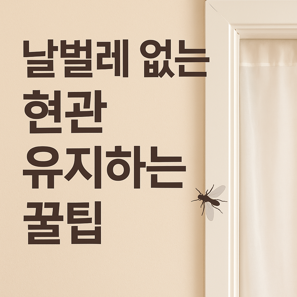 날벌레 없는 현관 유지하는 꿀팁
