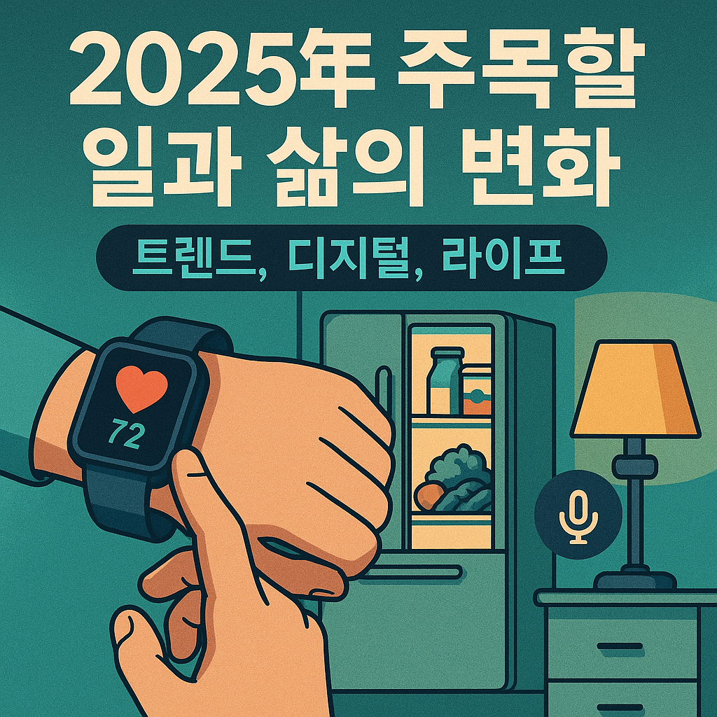 2025년 주목할 일과 삶의 변화 (트렌드, 디지털, 라이프) 연관 이미지