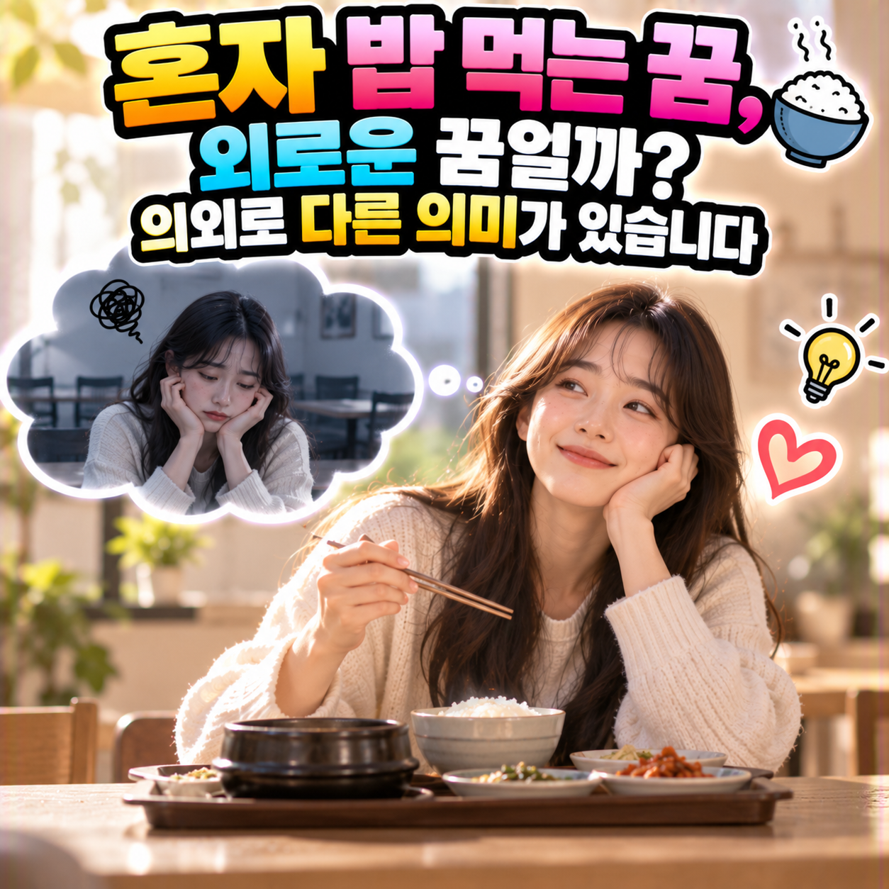 혼자 밥 먹는 꿈