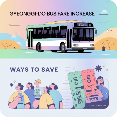 경기도 버스요금 인상 후? 할인받는 방법 이미지