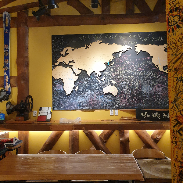 속초 설악산 카페 커피 비밀단 1275_매장 내부 지도