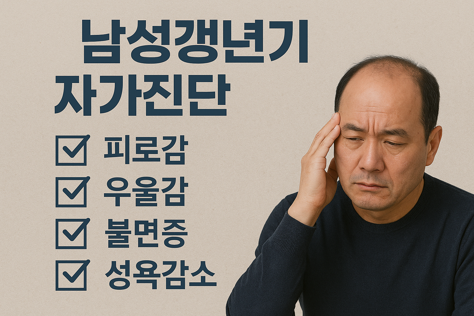 남성 갱년기 자가진단 체크리스트
