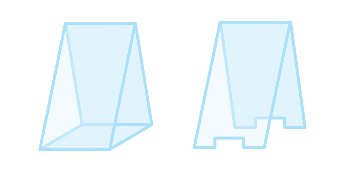 삼각형 아크릴 입간판