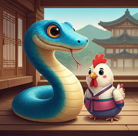 청색뱀-닭-참고-이미지