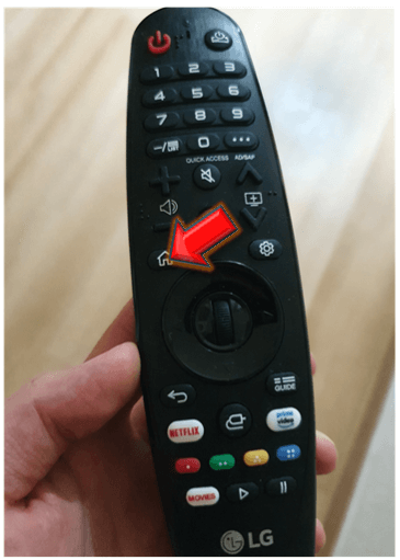 LG-리모컨-홈-버튼-누르기