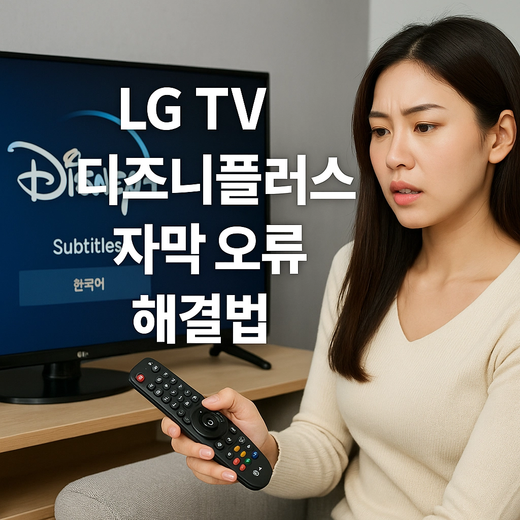 LG TV 디즈니플러스 자막 오류 해결법