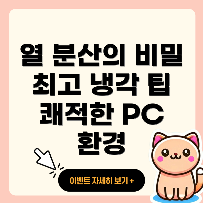 PC 케이스의 열 분산과 냉각 효율