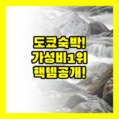 도쿄 숙박 가성비 1위 호텔 공개합니..