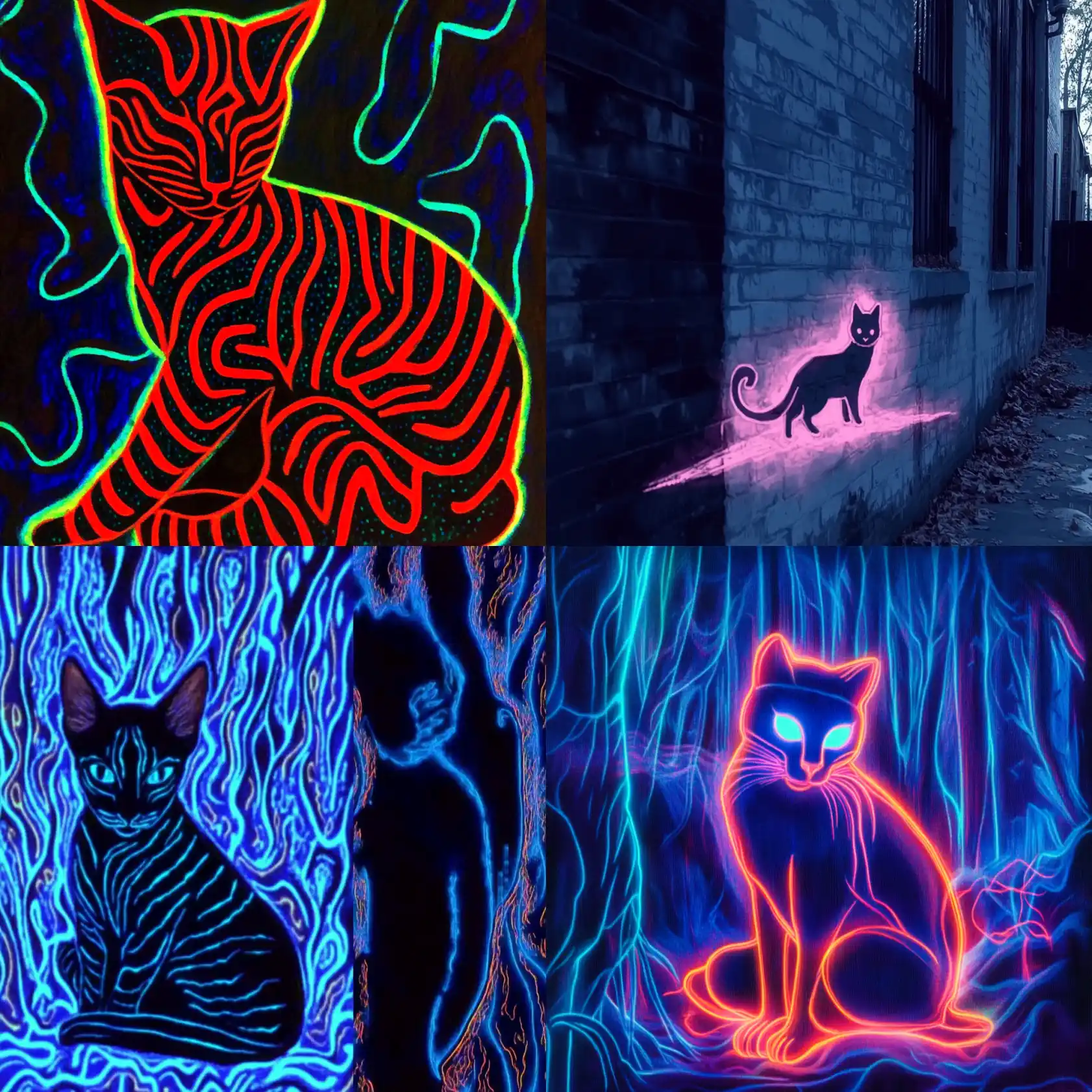 Neon cat --weird 250