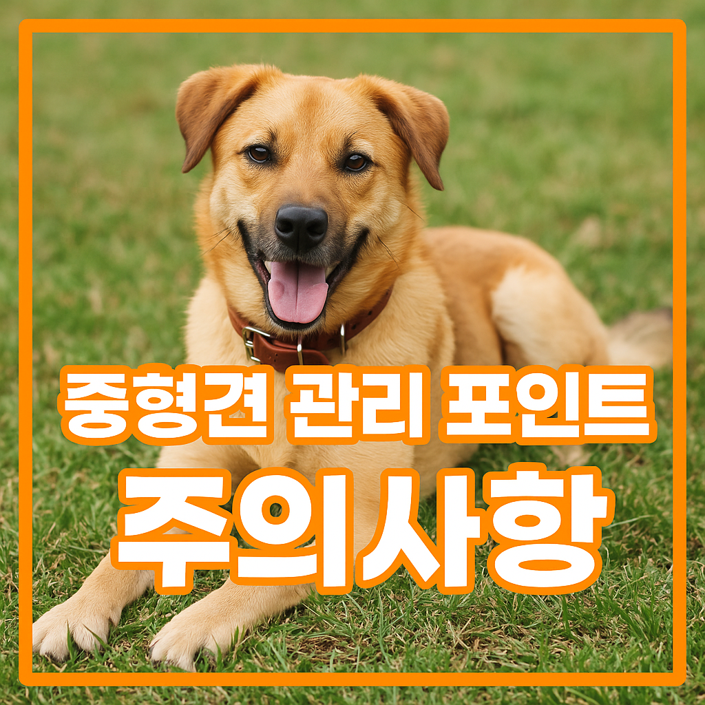 중형견 관리 포인트와 주의사항