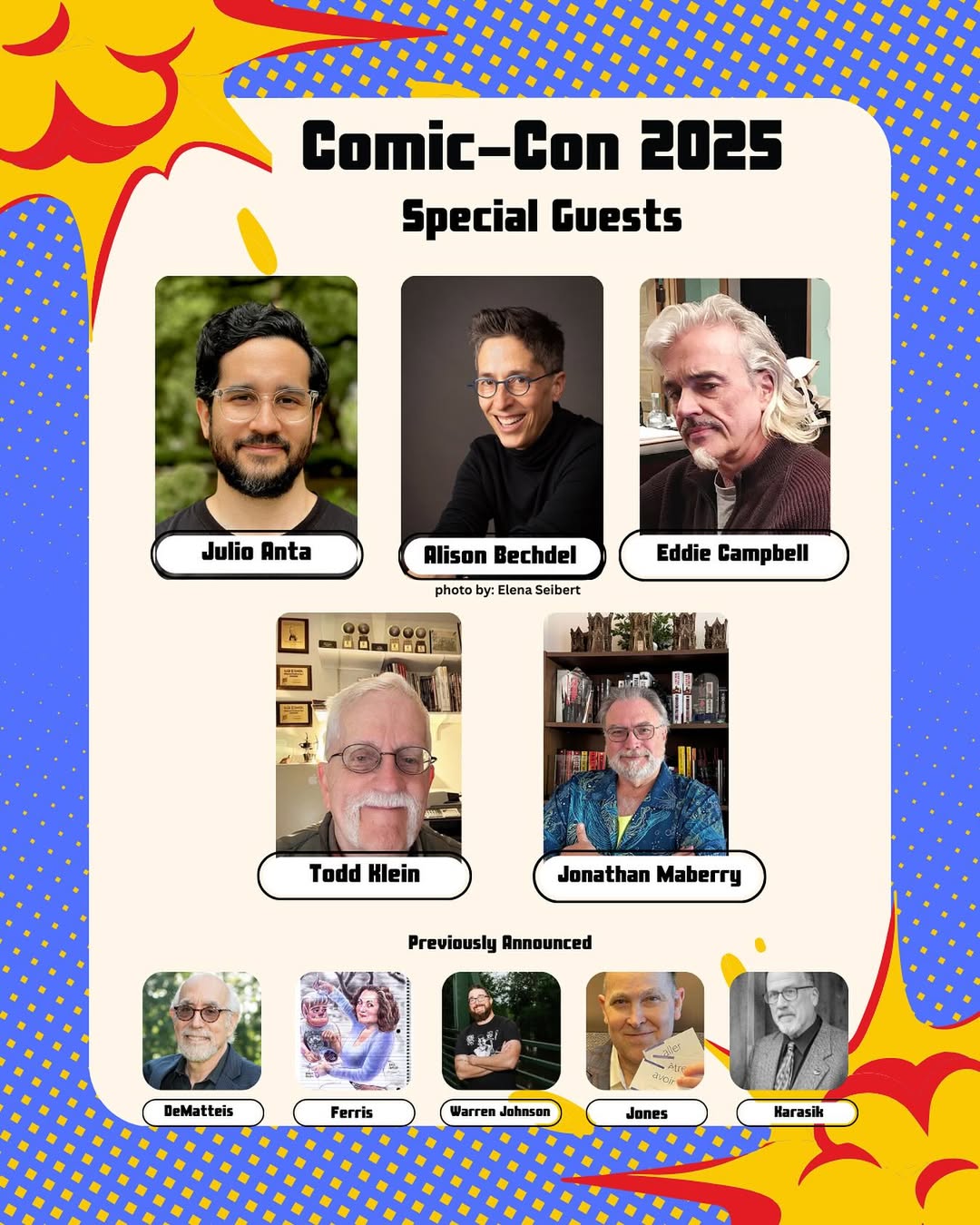 2025년 샌디에이고 코믹콘 게스트