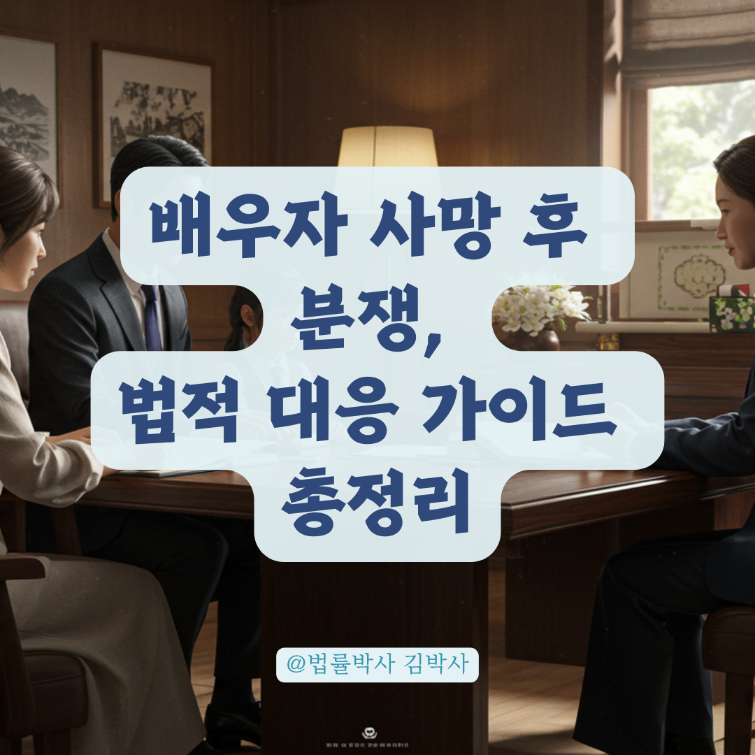 배우자 사망 후 장례·재산 문제로 분쟁이 생겼을 때 법적 대응 가이드.