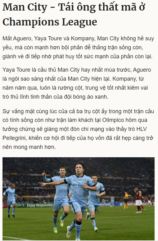 &quot;따이 옹 텃 마&quot;을 인용한 축구 기사 캡처