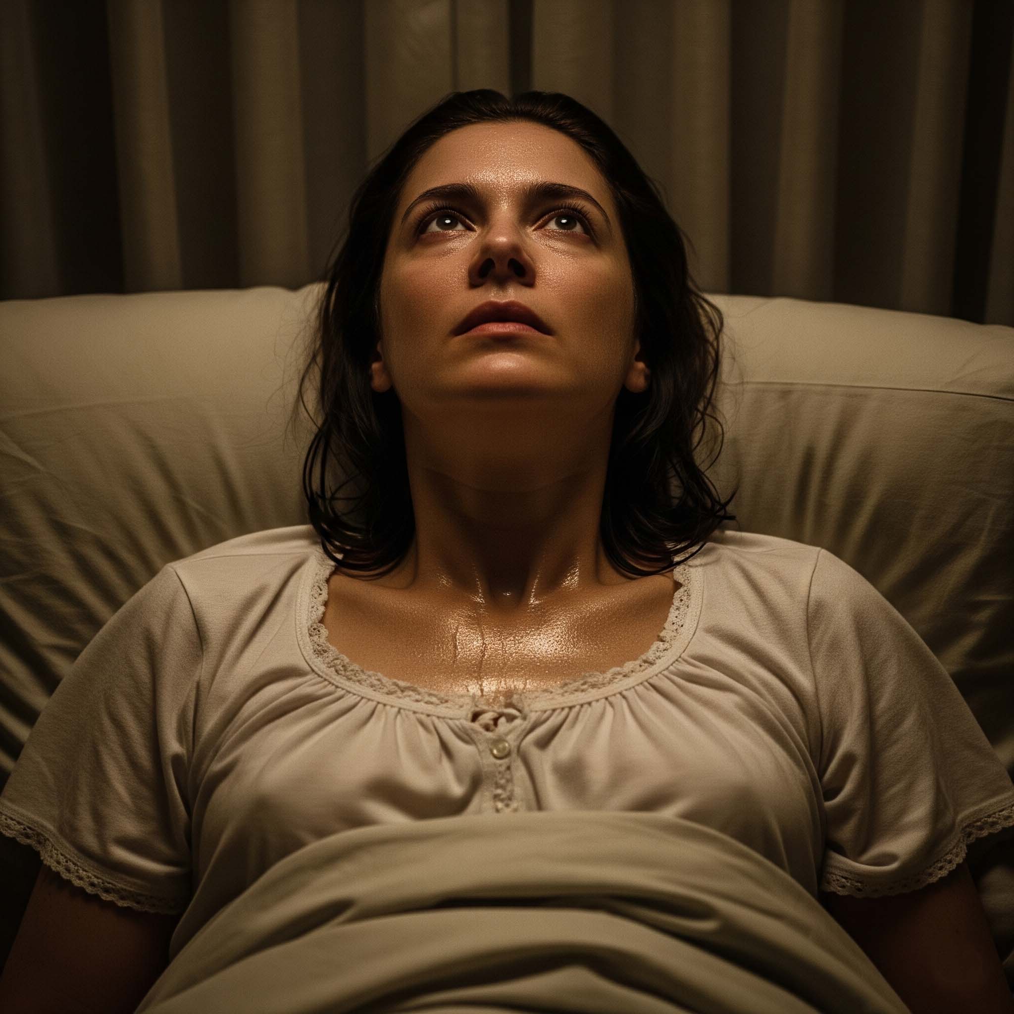 열대야 불면증 여자