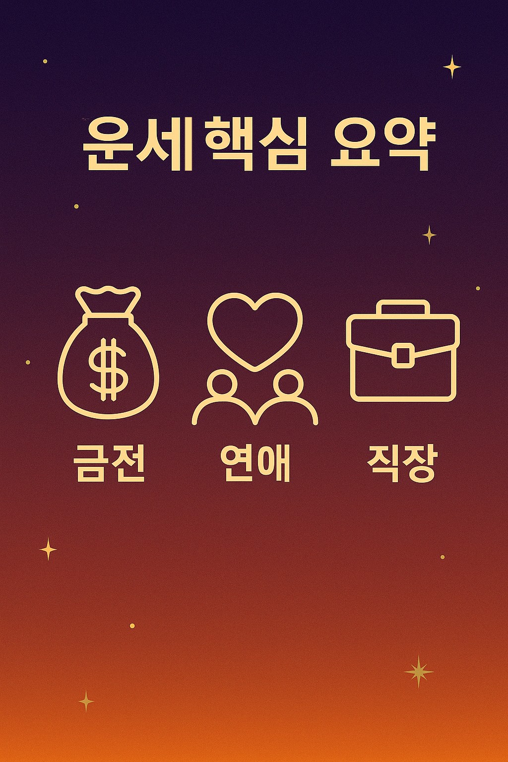 2025년 9월 금전, 연애, 직장 운세 핵심 포인트 요약