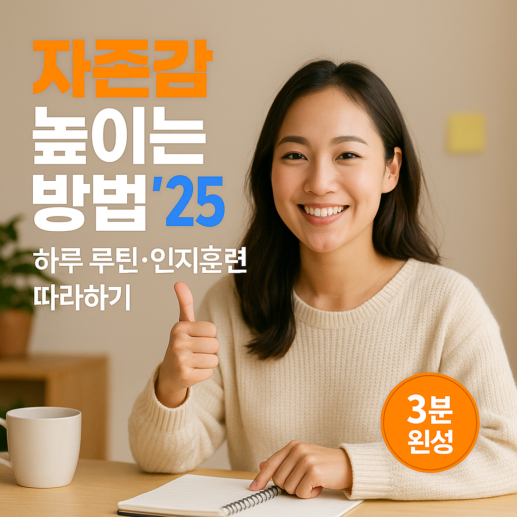 자존감 높이는 방법 ’25 – 하루 루틴·인지훈련 따라하기