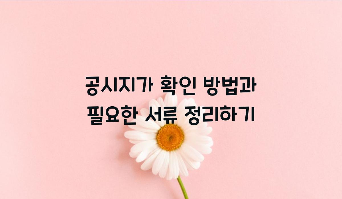 공시지가 확인 방법