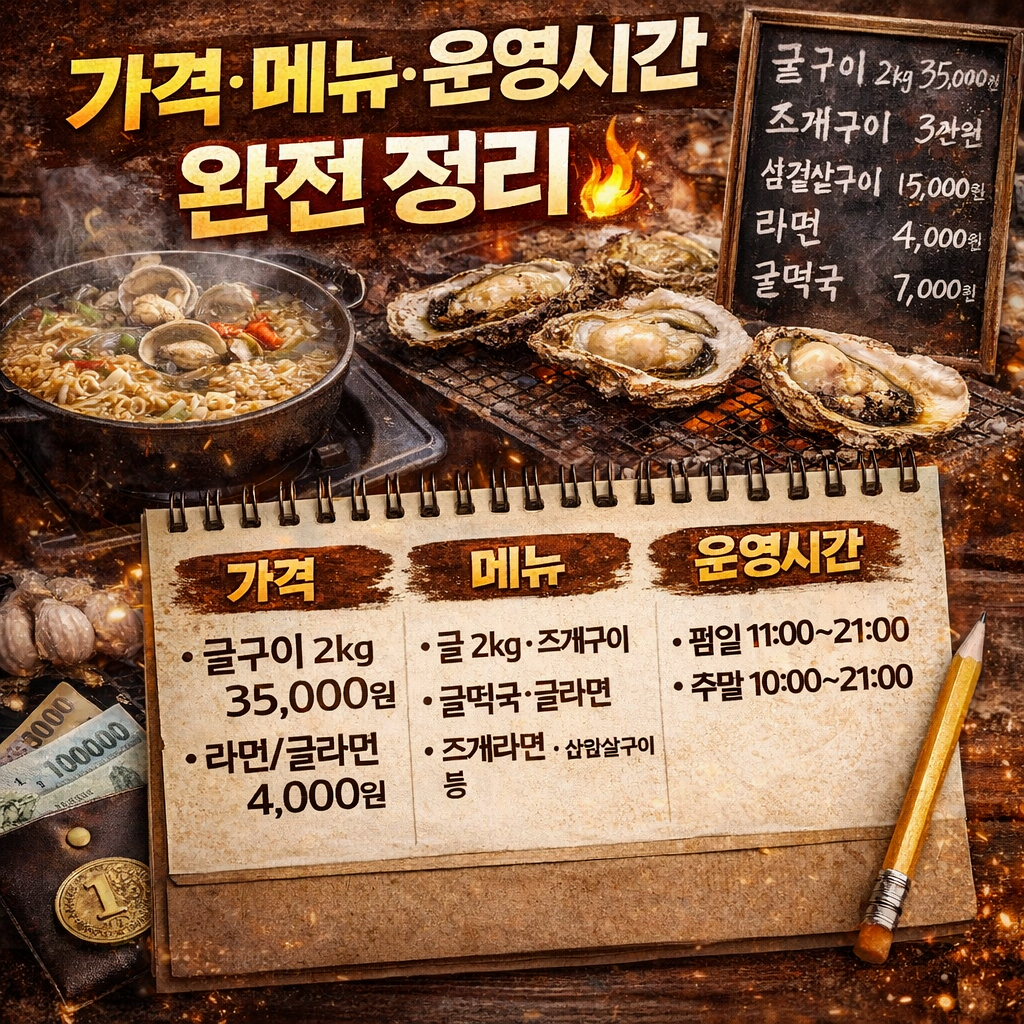 가격, 메뉴, 운영시간 완전 정리