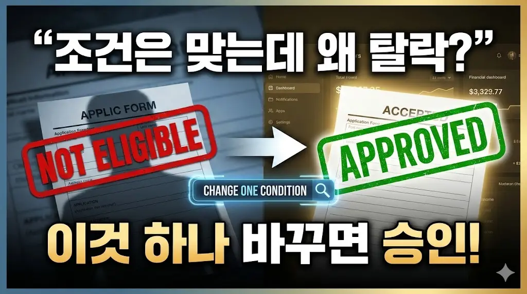 "조건 맞는데 왜 '대상 아님'? 새도약기금 탈락한 분들, '이것' 하나만 바꾸면 바로 승인됩니다"