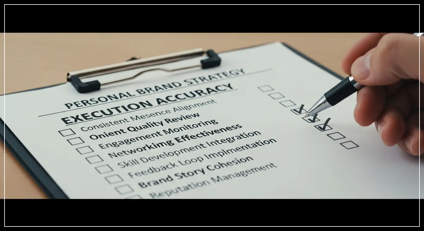 <img src="personal_brand_strategy_checklist_execution_accuracy.webp" alt="개인 브랜드 전략은 체크리스트를 통해 전략 이행의 정확도를 확보하고 신뢰성과 성과를 강화하는 과정을 보여주는 이미지 입니다">