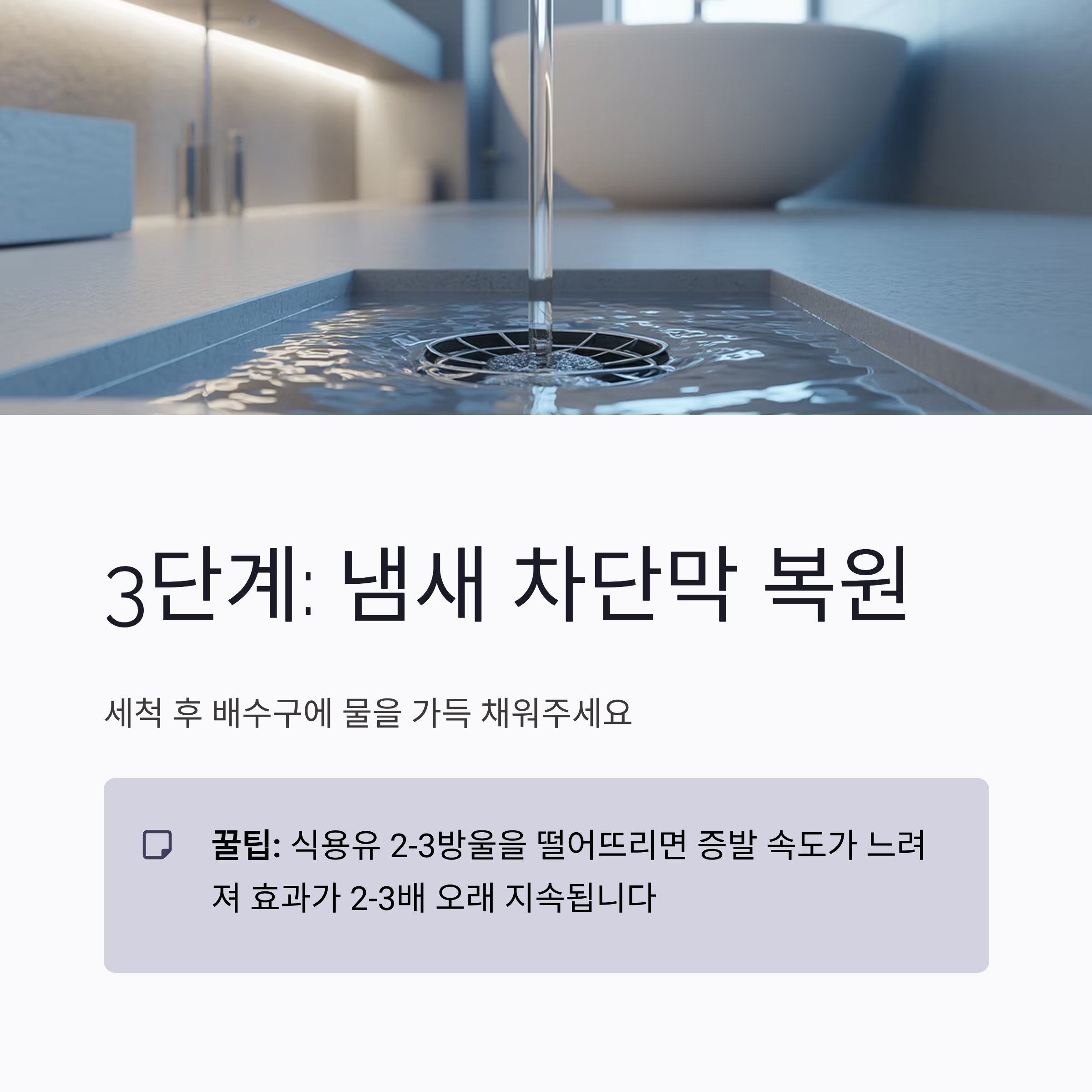 화장실 냄새 없애는 방법 차단막 복원