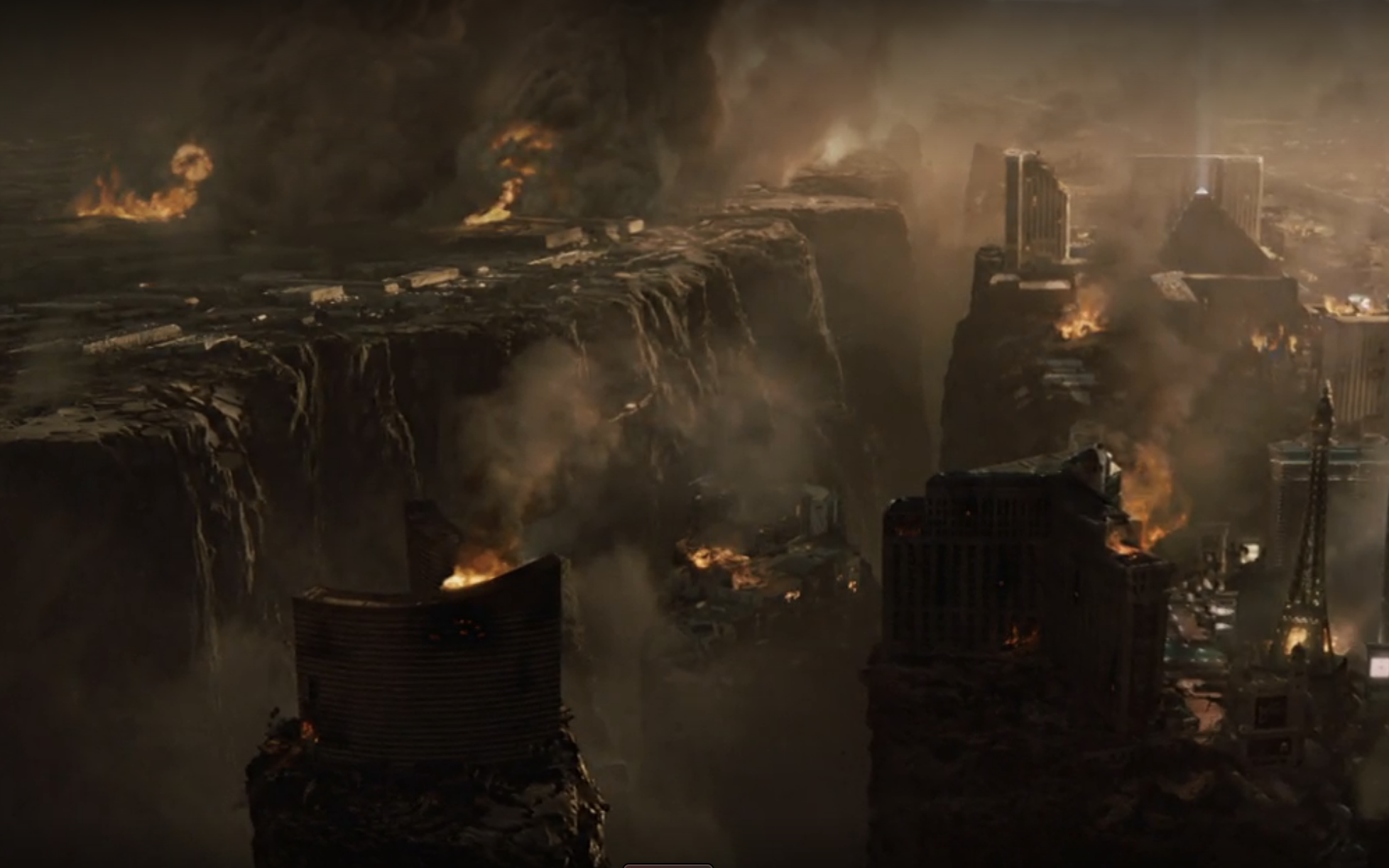 지진으로 폐허가 된 도시의 모습