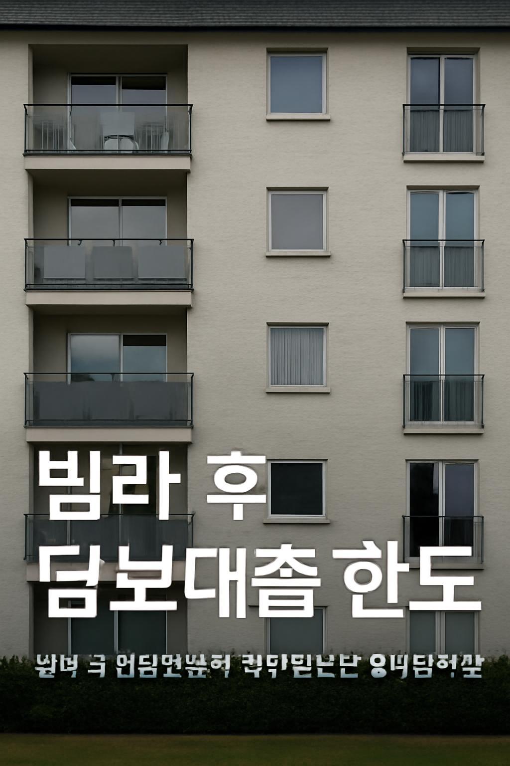 빌라 후 담보대출 한도
