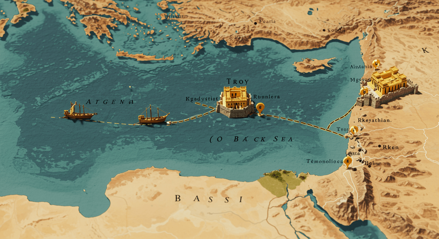 트로이의 지정학적 가치 (다르다넬스, 상업로, 고대문명) 관련 사진