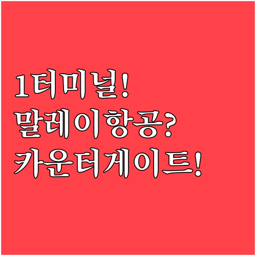 인천공항 말레이시아 항공 제1터미널 ..